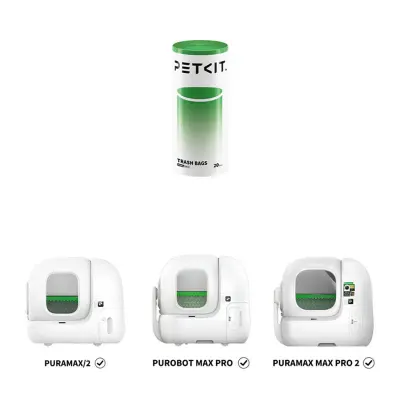 Rola compacta de saci PETKIT litiera pisici Cat Waste Bag Set pentru Litiera Smart PETKIT Pura Max 2/ Purobot Max Pro