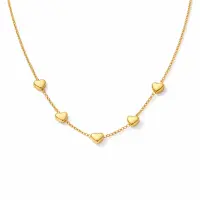 Colier Multi Heart Placat cu Aur 18k