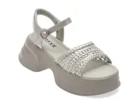 Sandale GRYXX argintii, 550886, din piele ecologica