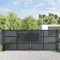 vidaXL Poartă de grădină antracit 400x150 cm oțel