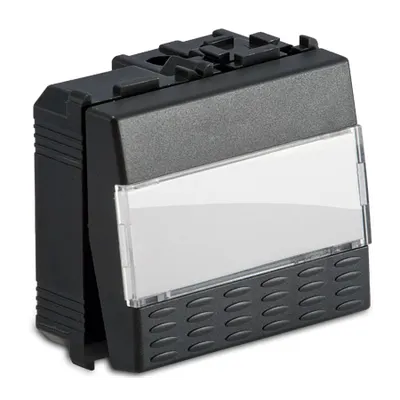 Buton tip ecuson 2 module, 1P NA 16A 250V~, gri