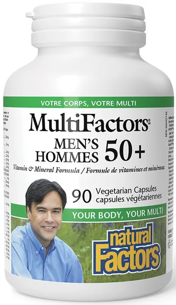 MultiFactors Men's Hommes 50+, 90 capsule, Natural Factors