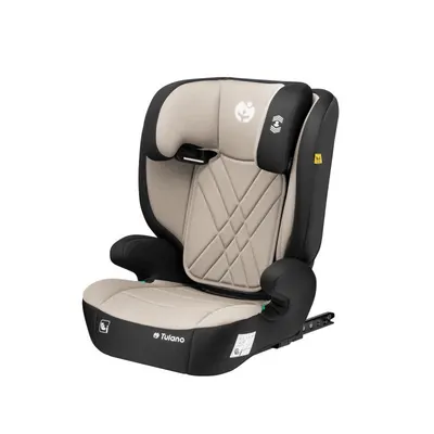 Scaun auto copii cu isofix 2in1 I-Size Tulano Joy 45 Beige 100-150 cm cu spatar detasabil,certificat ECE R129,tetiera reglabila 14 pozitii, sistem protectie impact lateral SIP,2 parasolare auto incluse