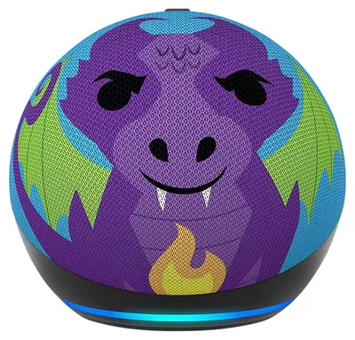 Boxă Smart Amazon - Echo Dot Kids 5th Gen, Dragon, multicoloră