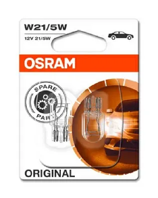 Set 2 Becuri 12V W21 5W Original Blister Osram