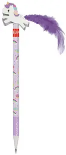 Creion negru cu grafit Legami - Cu radieră unicorn