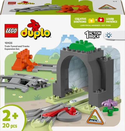 Constructor LEGO Duplo - Tunel și șine de tren(10425)