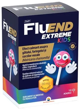 FluEnd Extreme Kids, 10 acadele, Sun Wave Pharma