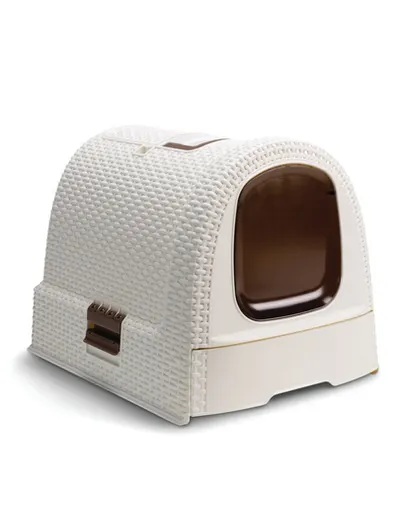 CURVER Litiera acoperita pisica 51 x 38,5 x 39,5 cm, light beige