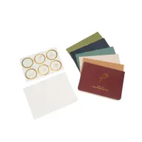 Set 6 felicitări diferite model floral cu text și sticker - multicolor - Default Title