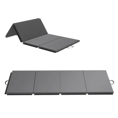 Saltea de gimnastică pliabilă antiderapantă HOMCOM 240x120x5cm gri