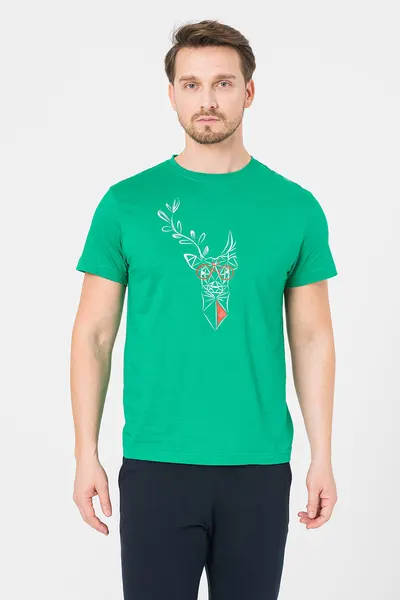 Tricou Cerb Familie Barbati K Green-XXL
