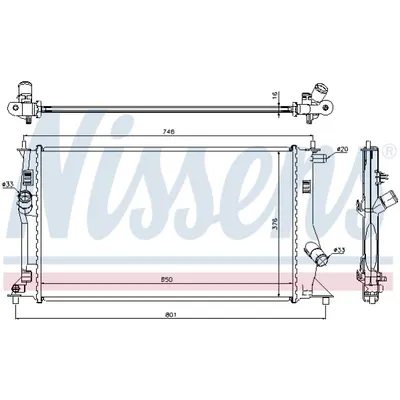 Radiator, racire motor NISSENS 68503