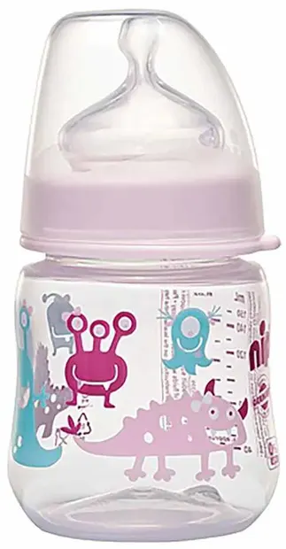 Biberon NIP - РР, Flow S, 0 l+, 150 ml, Girl