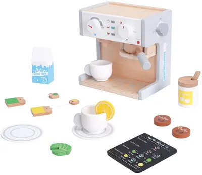 Set de joacă Lelin - Mașină de cafea, cu cești de cafea și de ceai