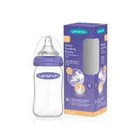 Sticlă din sticlă cu tetină Lansinoh - NaturalWave, 1 lună+, 160 ml