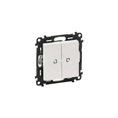 Illuminated 2 module Intrerupator cap scara Valena Life - 10 AX 250 V~ - alb