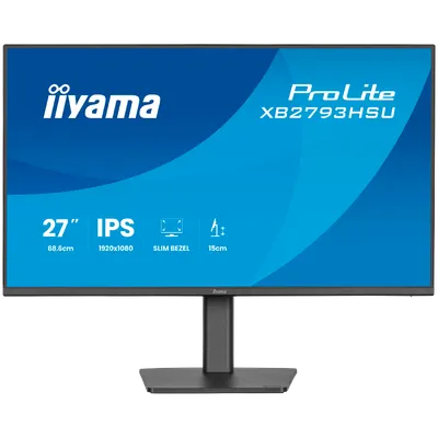 IIYAMA Monitor LED XB2793HSU-B1 27" IPS 1920x1080 120Hz, 16:9. 350cd, 1500:1, 1ms, HDMI, DP, USB HUB, Full Ergo, Pro
