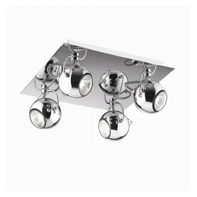 Plafoniera Lunare 4 becuri, dulie GU10, L:290 mm, H:290 mm, Crom