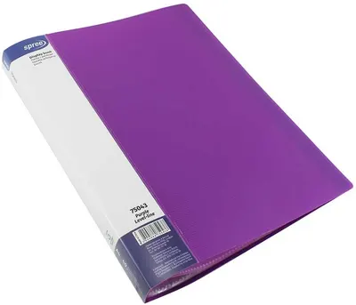 Dosar Spree Stripes - Cu 40 de buzunare, A4, violet