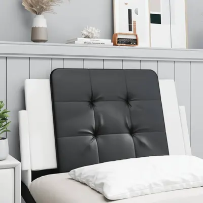 vidaXL Pernă pentru tăblie pat, Zadar, negru și alb, 80 cm, piele artificială