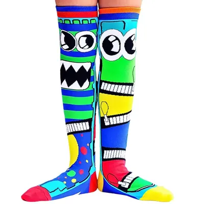 Șosete lungi colorate Madmia pentru băieți fantasy Monster 3-5 ani