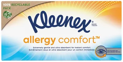 Cutie cu șervețele uscate Kleenex - Allergy Comfort, 56 buc