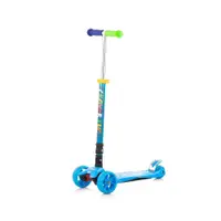 Trotineta cu 3 roti pentru baieti peste 3 ani Chipolino Croxer Evo albastru cu luminite