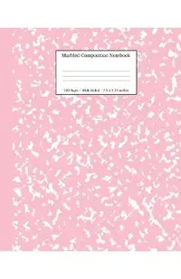 Marbled Composition Notebook: Pink Marble Wide Ruled Paper Subject Book
