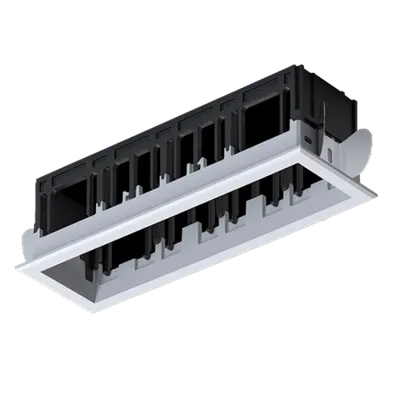 Modena 4 Module Recessed Box With Frame White