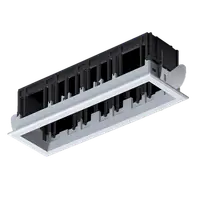 Modena 4 Module Recessed Box With Frame White