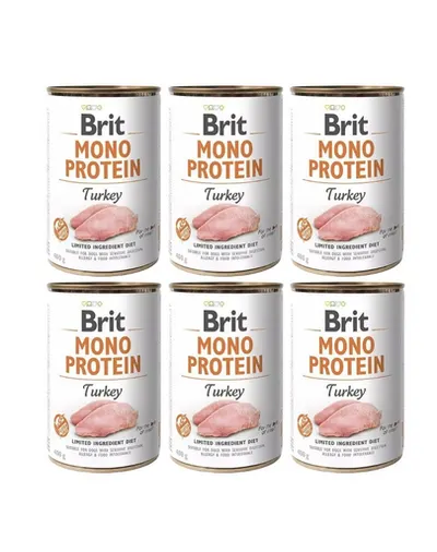 BRIT Mono Protein Turkey 6x400 g hrana monoproteica din curcan