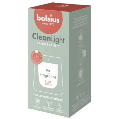Rezerva din Parafina pentru Kit Clean Light, Fara Aroma, 20 Ore, Bolsius
