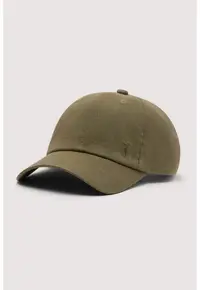 Sapca baseball din in - Verde masliniu