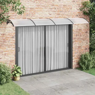 vidaXL Copertină de ușă, negru, 400x100 cm, policarbonat