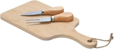 Platou de servire din bambus cu accesorii Estia - 5 x 14 cm