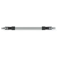 pre-assembled interconnecting cable; Eca; Socket/plug; 2-pole; Cod. B; Control cable 2 x 1.0 mm²; 8 m; 1,00 mm²; gray