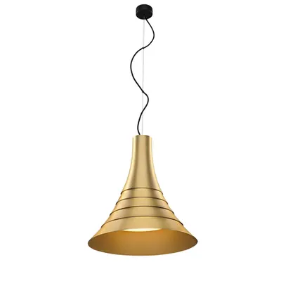 Lampa suspendata, lustra BATO 45 pandantiv, aur cu LED-uri de lumina pandantiv interior, alama, LED-uri, 2500K