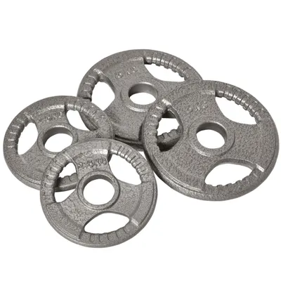 HOMCOM Discuri de greutate 2,5/2,5/5/5 kg, greutăți de antrenament pentru bare olimpice de 5 cm, discuri de haltere din oțel | Aosom Romania
