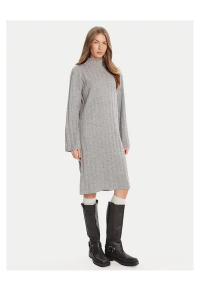 Rochie tricotata de dama gri