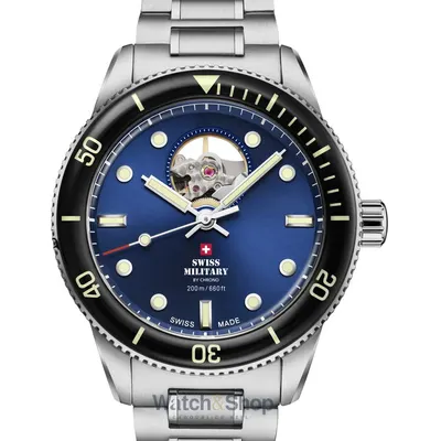 Ceas Swiss Military Swiss Military SMA34106.12 Mens Watch Automatic Open-Heart Diver 42mm 20ATM