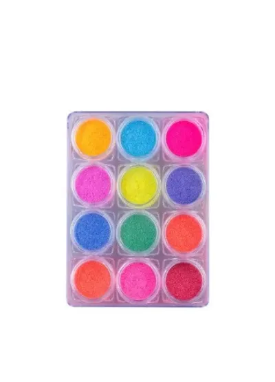 Set decor unghii cu sclipici si efect neon