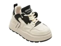 Pantofi sport GRYXX alb-negru, 5682, din piele naturala
