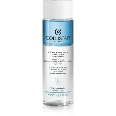 Collistar Cleansing Two-phase Make-up Removing Solution Eyes-Lips demachiant bifazic rezistent la apa pentru buze si ochi 200 ml