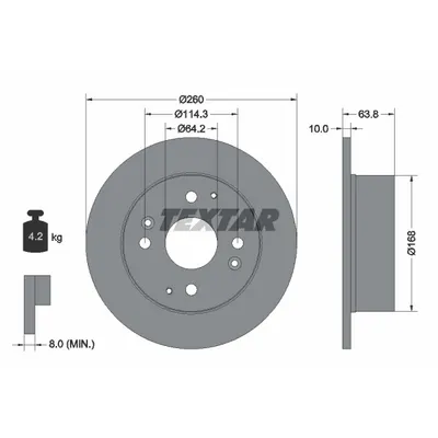Disc frana TEXTAR 92138600