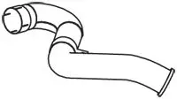 Racord evacuare (diametru:104mm, lungime:975mm) EURO 4 potrivit DAF CF 65, LF 55 CE184C GR184S1 GR210S1 05.06