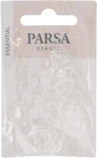 Parsa Beauty Elastic de păr din silicon, transparent, 150 buc
