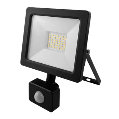 Proiector LED slim cu senzor PIR 30W, 4000K, 220-240V AC, IP44