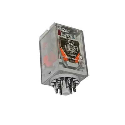 Releu intermediar 12V 11 picioare n12V DC - cu LED & test buton - 11 picioare - 3 contacte