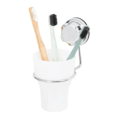 Suport pentru periuța de dinți argintiu autoadeziv din metal Bestlock Bath – Compactor